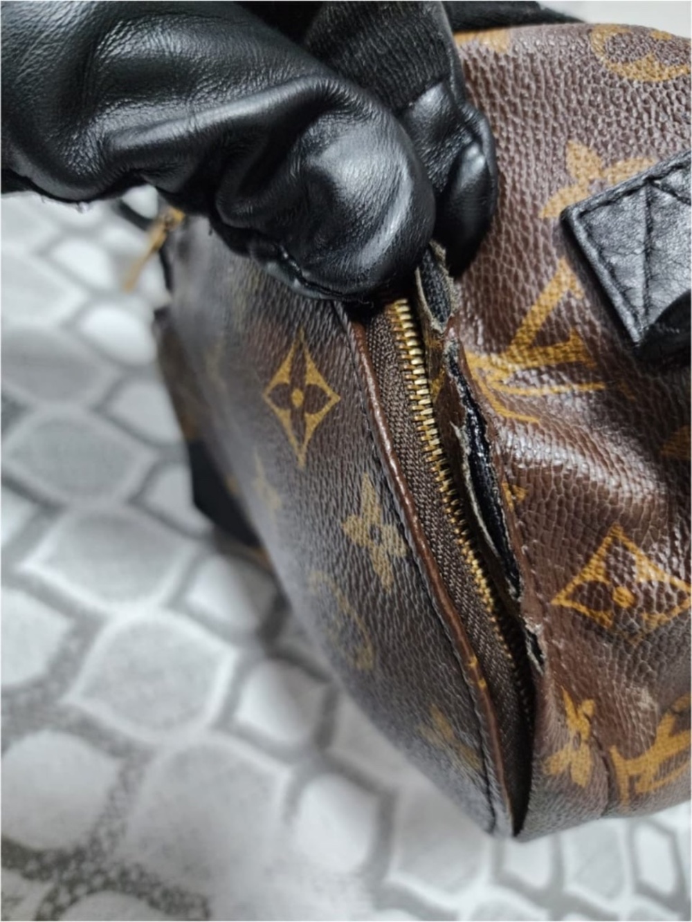 Authentic LOUIS VUITTON Monogram Palm Springs Mini Backpack Brown - Picture 15 of 16